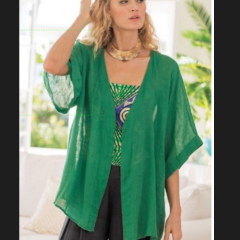 Soft Surroundings Linen Topper/ Kimono
